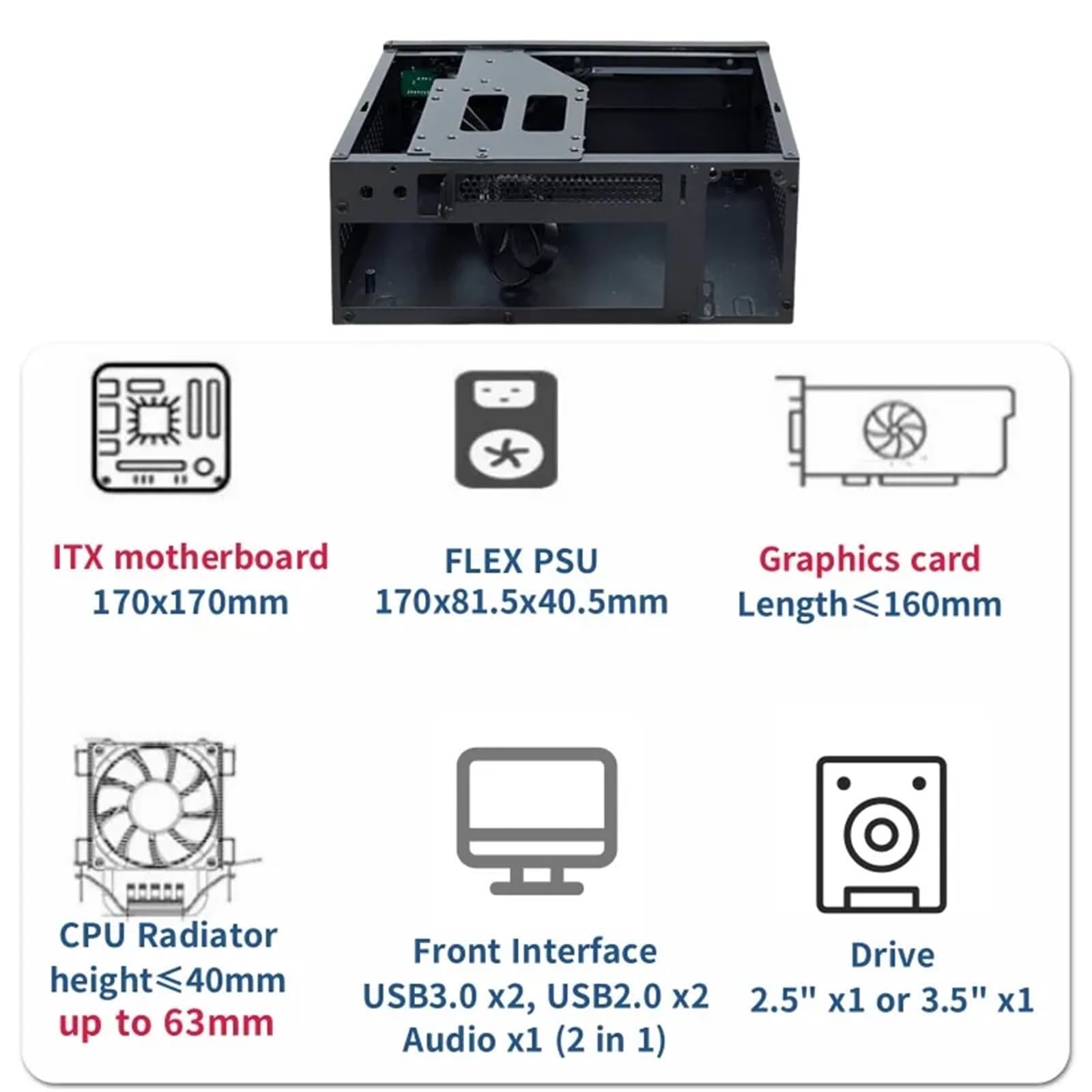 Amazon.co.jp: A09S 4.2L ITX ミニケース、フレックス PSU、PCIe | 超